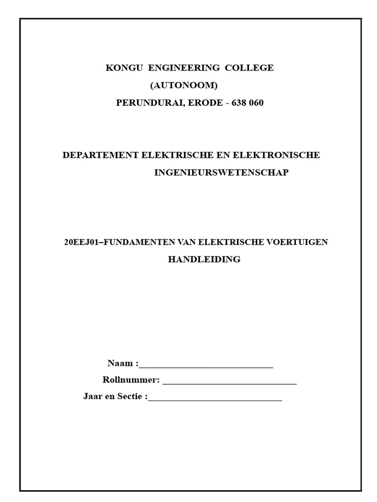 Fev Handleiding 1 | PDF