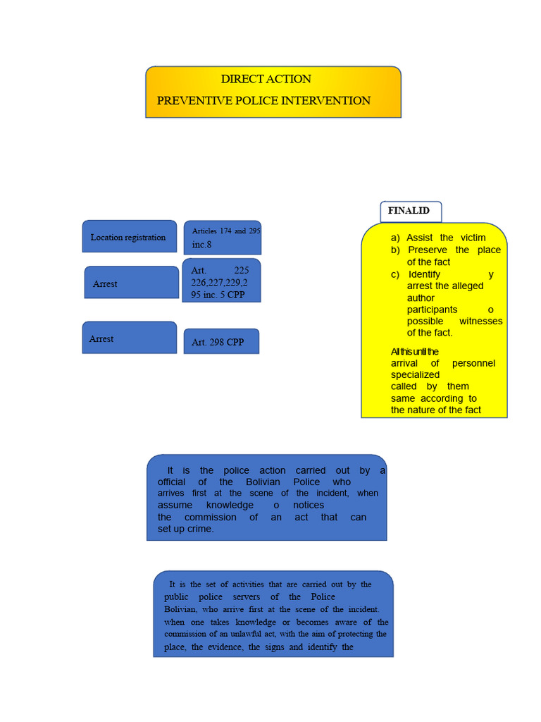 Bolivian Police Direct Action Protocols | PDF | Police | Witness