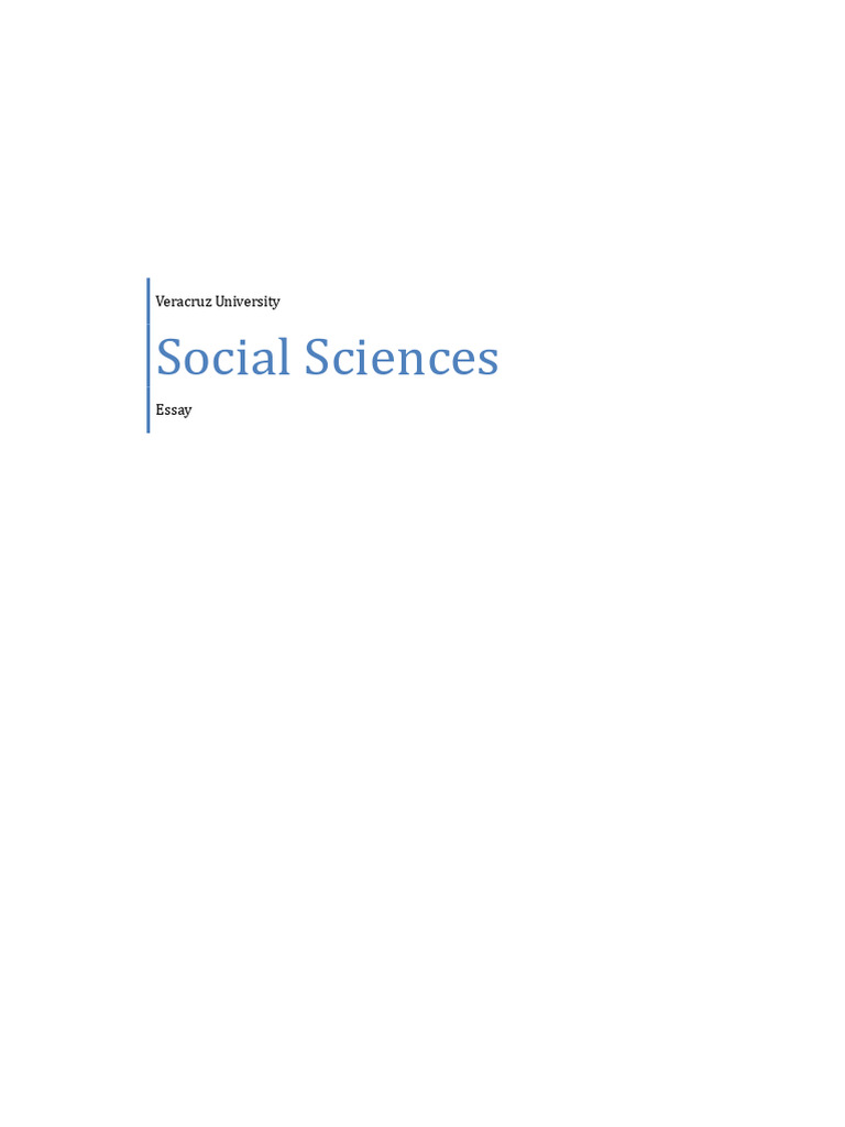 Essay On The Social Sciences | PDF | Social Sciences | Science