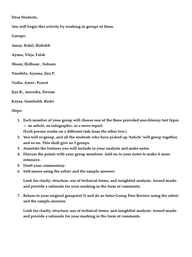 Group Activity: Analyzing Text Types | PDF | Snow | Weather