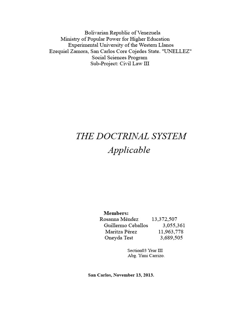 Understanding Legal Doctrinal Systems | PDF | First French Empire | Justice