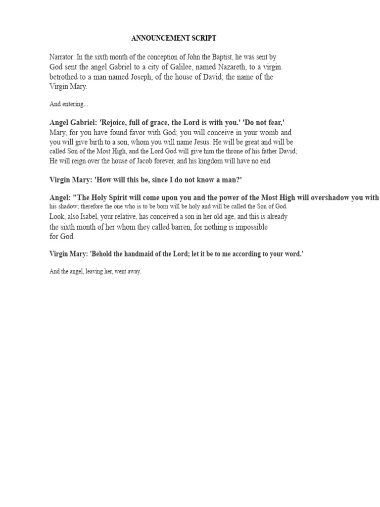 THE POSADAS. Text For Dramatization. | PDF | Saint Joseph | Mary ...