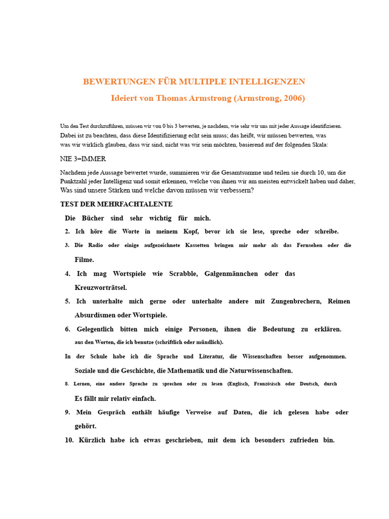 Armstrong Test | PDF