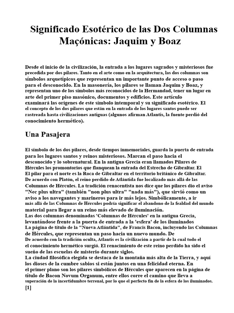 Significado Esotérico de Jakin y Boaz | PDF | Templo en jerusalén | templo