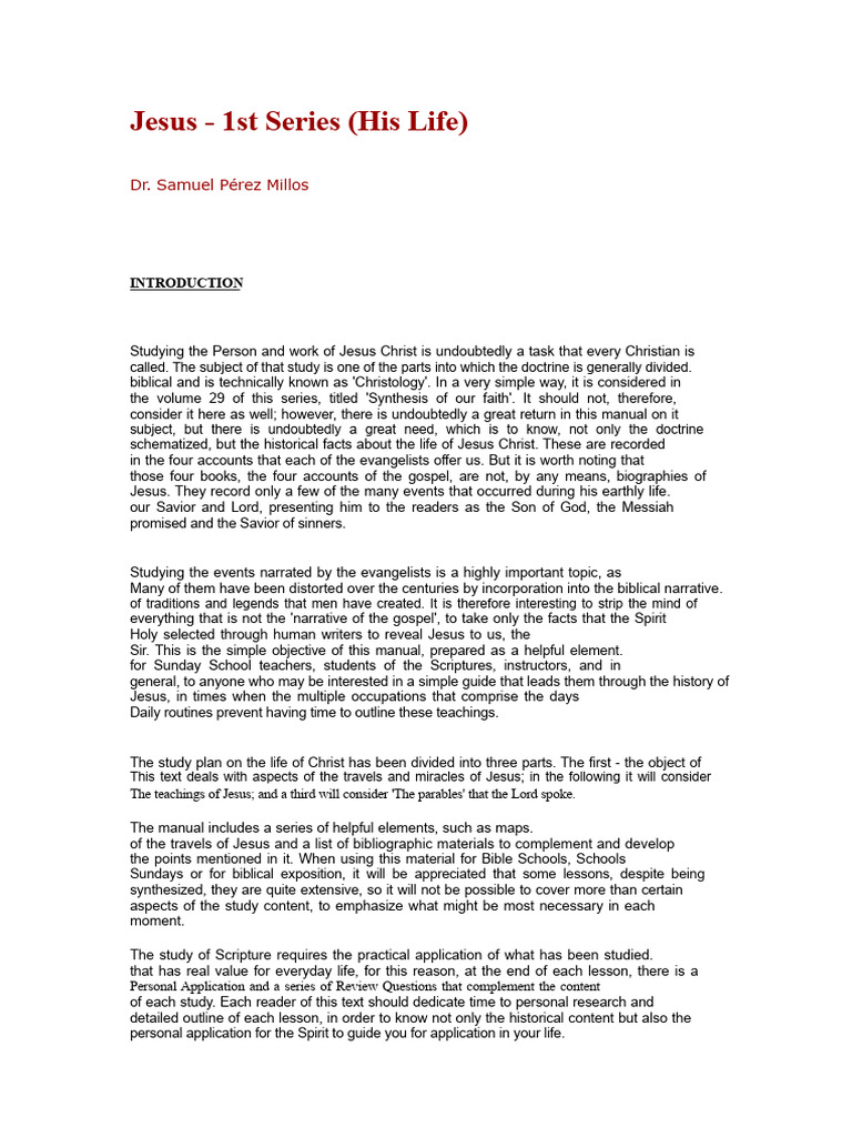 Understanding Jesus' Life and Teachings | PDF | Jesus | Baptism
