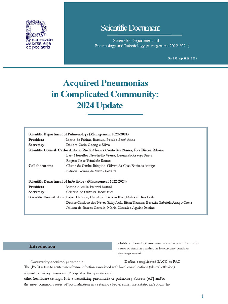 2024 Update on Complicated Pneumonia | PDF | Pneumonia | Methicillin ...