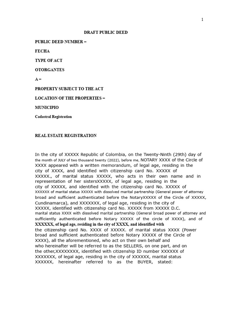 Sale Deed Template for Property Transfer | PDF | Deed | Prices