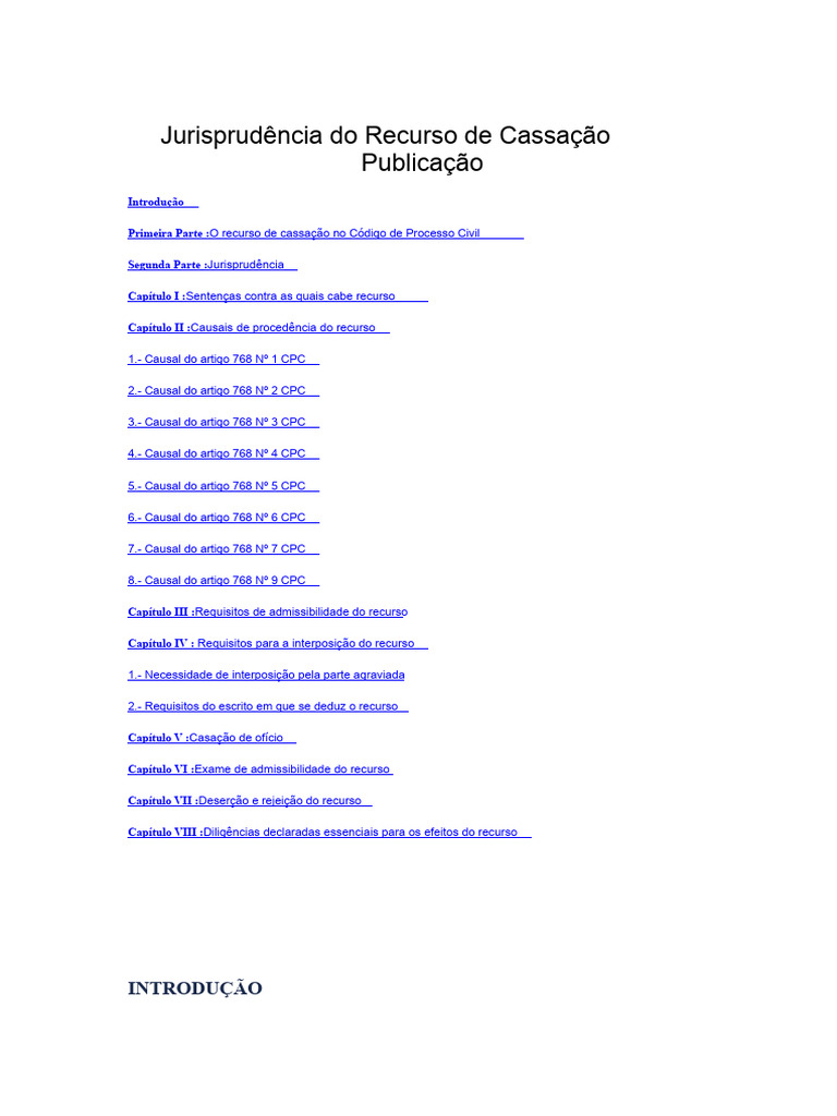 Recurso de Cassação | PDF | Sentença (jurídico) | Processo civil