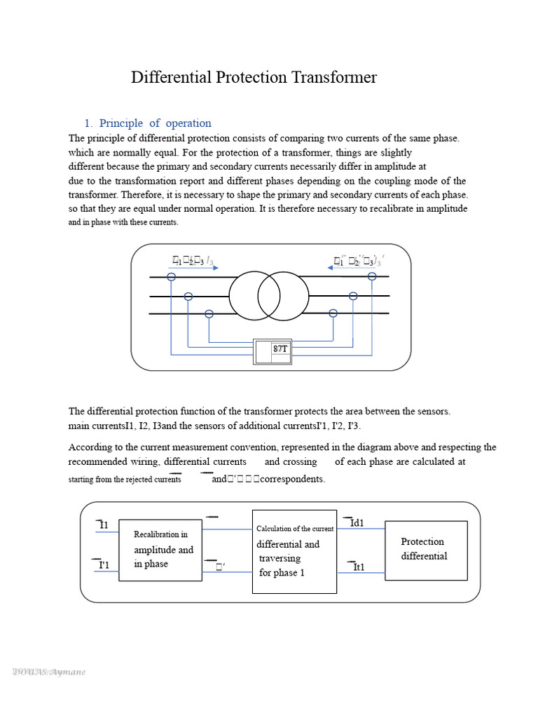 Transformer Differential Protection Guide | PDF | Transformer | Harmonic