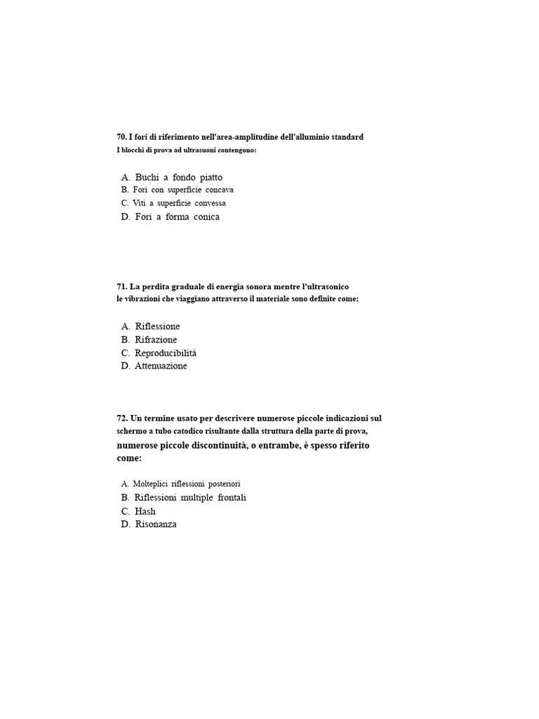 Test UT Di Livello 1 | PDF