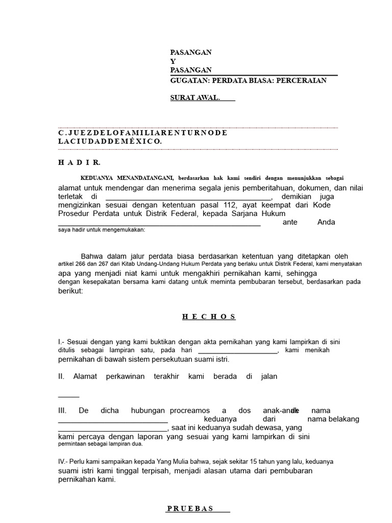 Contoh Perceraian | PDF