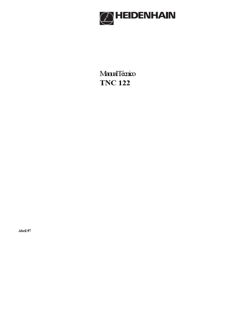 Manual Técnico HEIDENHAIN TNC 122 | PDF | Fonte de energia | Máquinas