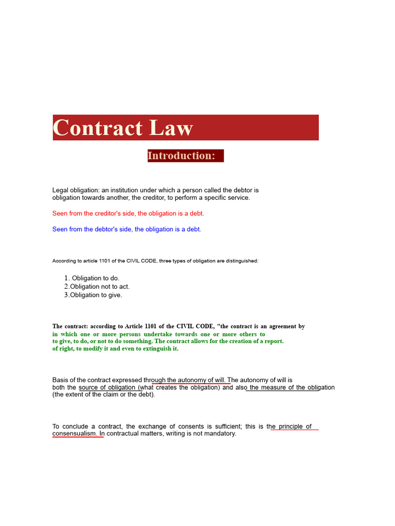 Understanding Contract Law Essentials | PDF | Law Of Obligations | Tort