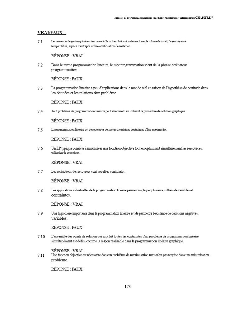 Programmation Linéaire | PDF | Optimisation linéaire | Optimisation ...