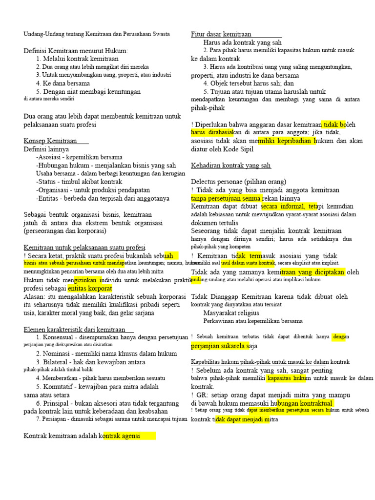 Panduan Lengkap Kemitraan Bisnis | PDF