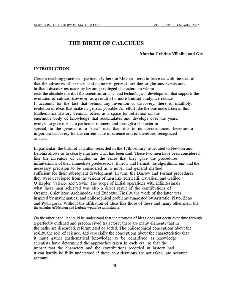 History of Calculus | PDF | Calculus | Mathematics