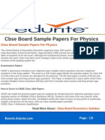 Cbse Board Sample Papers For Physics