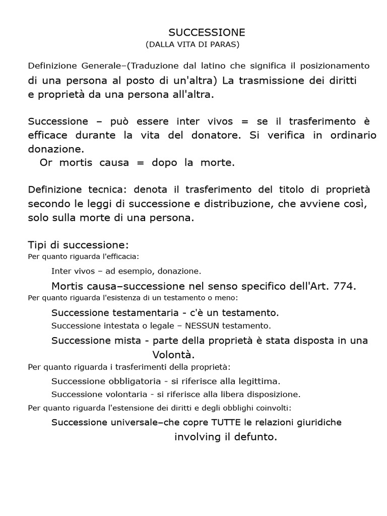Successione | PDF