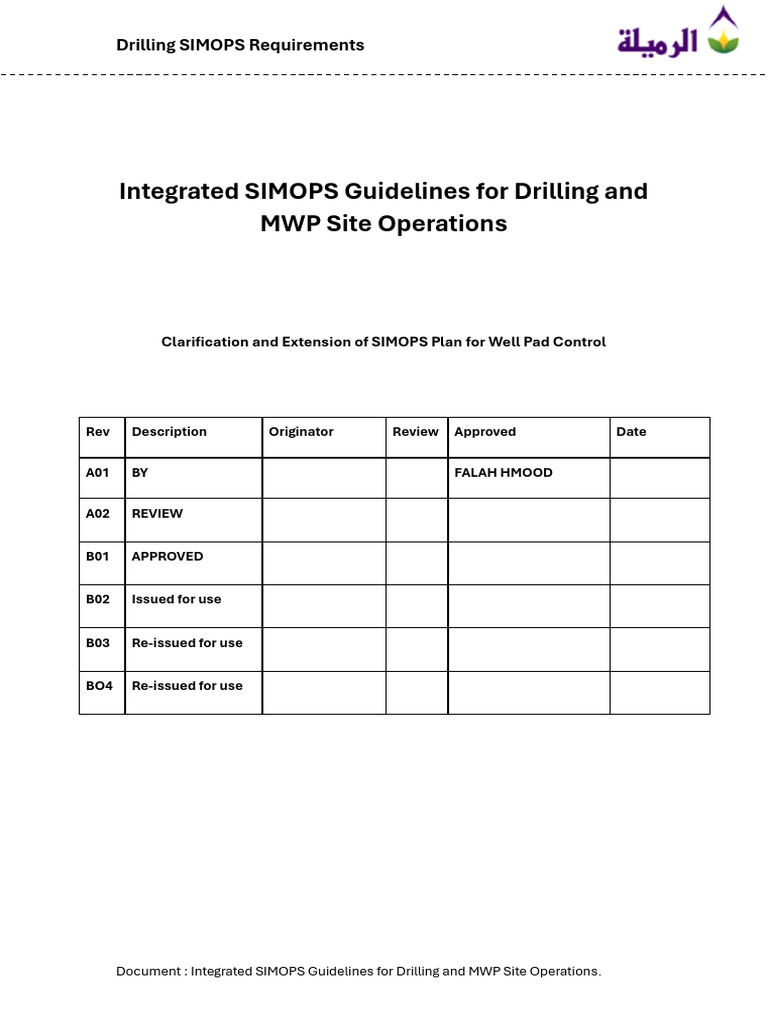 Integrated SIMOPS Guidelines for Drilling and MWP Site Operations | PDF ...