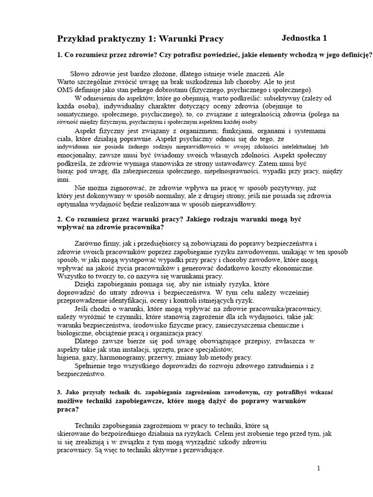 Przykłady Praktyczne 1-12 | PDF
