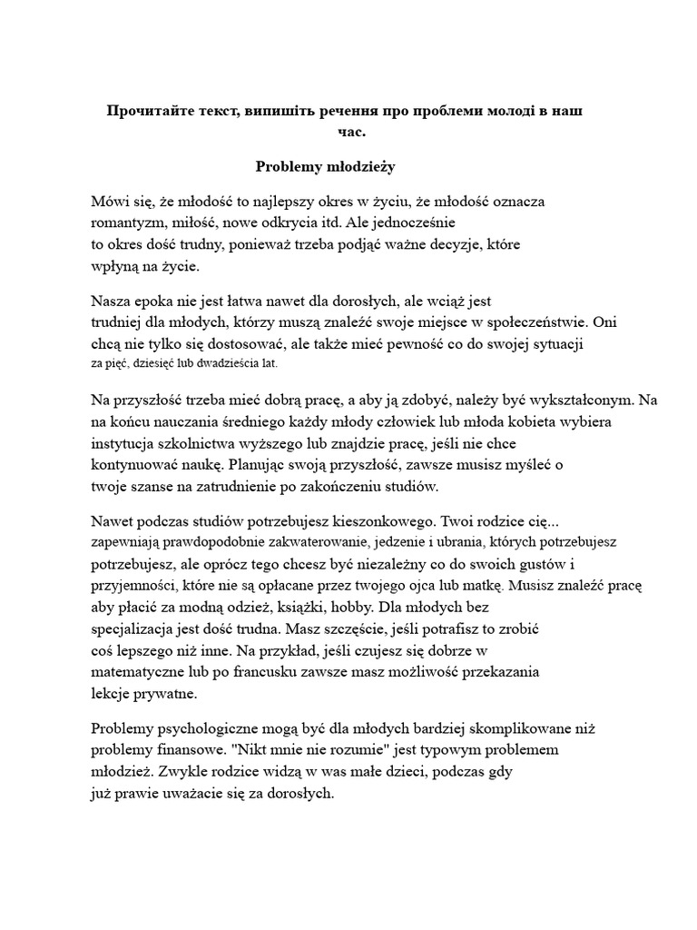 Problemy Młodzieży | PDF