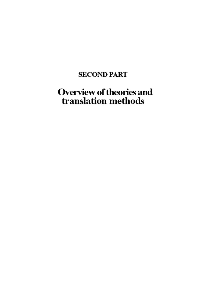overview of translation theories and methods | PDF | Translations ...