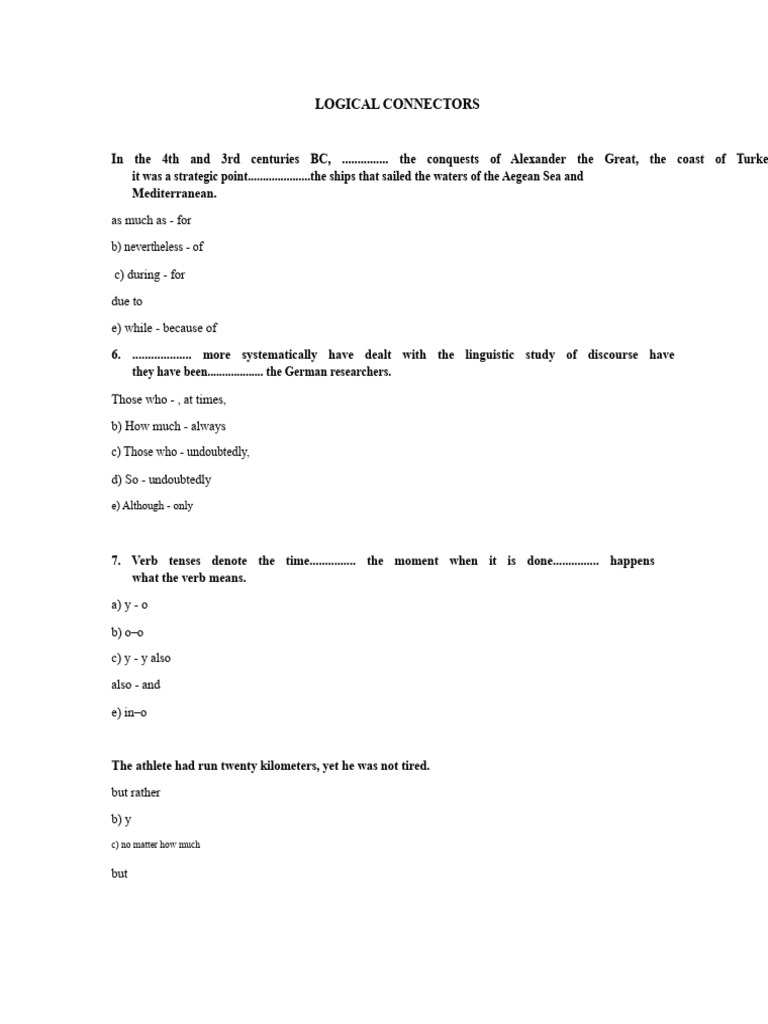 Understanding Logical Connectors in Language | PDF | Verb | Linguistics