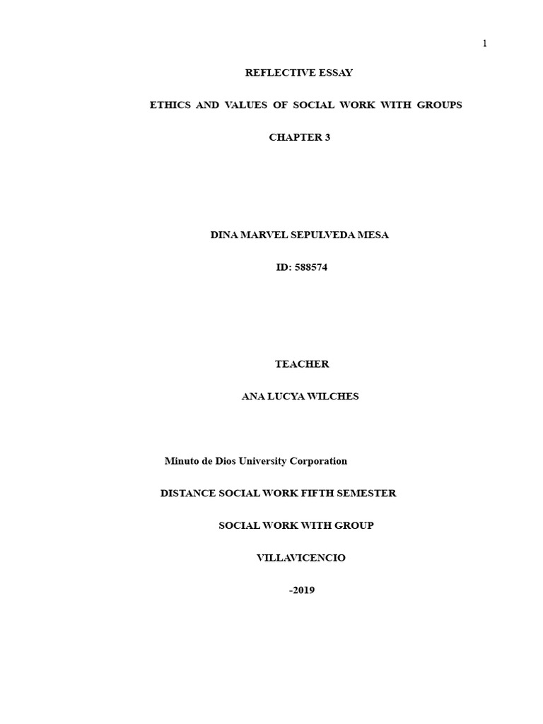 Ethics and Values of Social Work With Dina Groups | PDF | Social ...