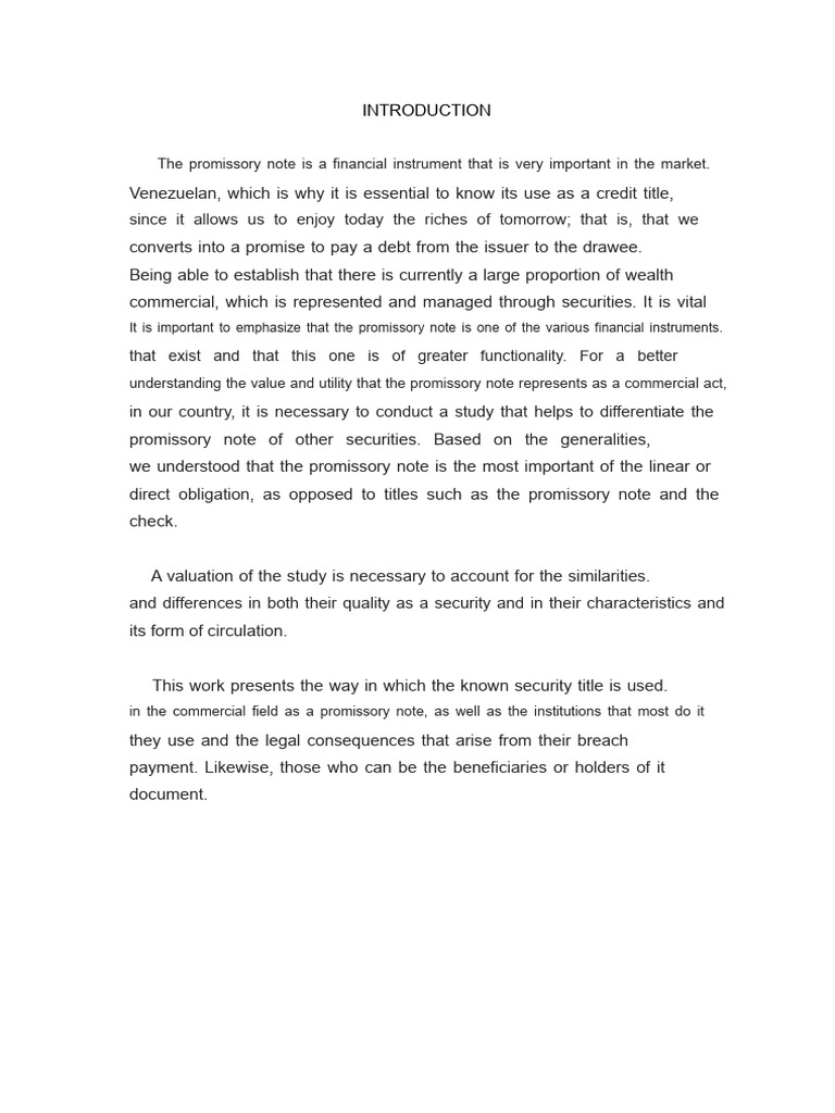 The Promissory Note | PDF | Negotiable Instrument | Promissory Note