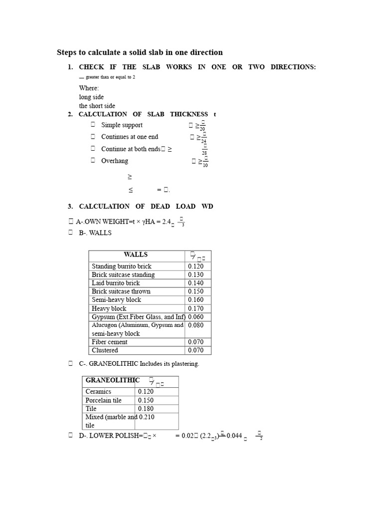 Slab Design Calculation Guide | PDF | Tile | Building Materials