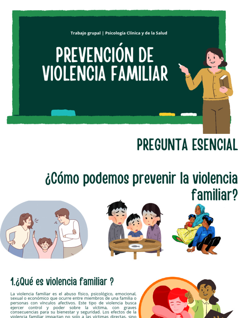 Prevención de la Violencia Familiar | PDF | Violencia doméstica | Violencia
