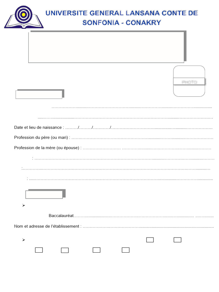 Formulaire de candidature Licence Sciences Politiques | PDF