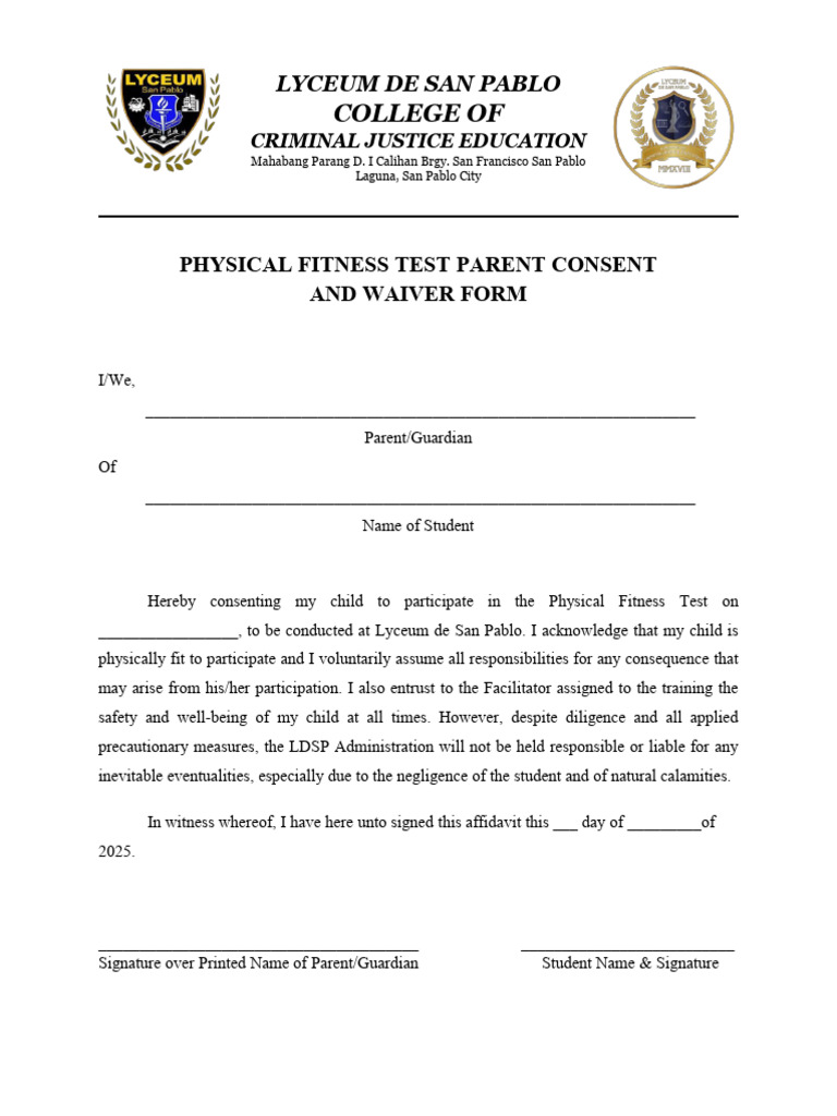 PFT Waiver Form | PDF