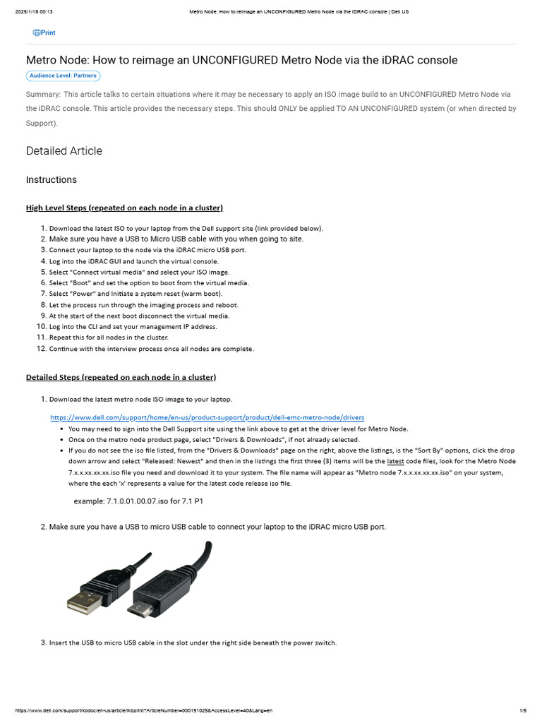 Reimage UNCONFIGURED Metro Node iDRAC | PDF | Booting | Command Line ...