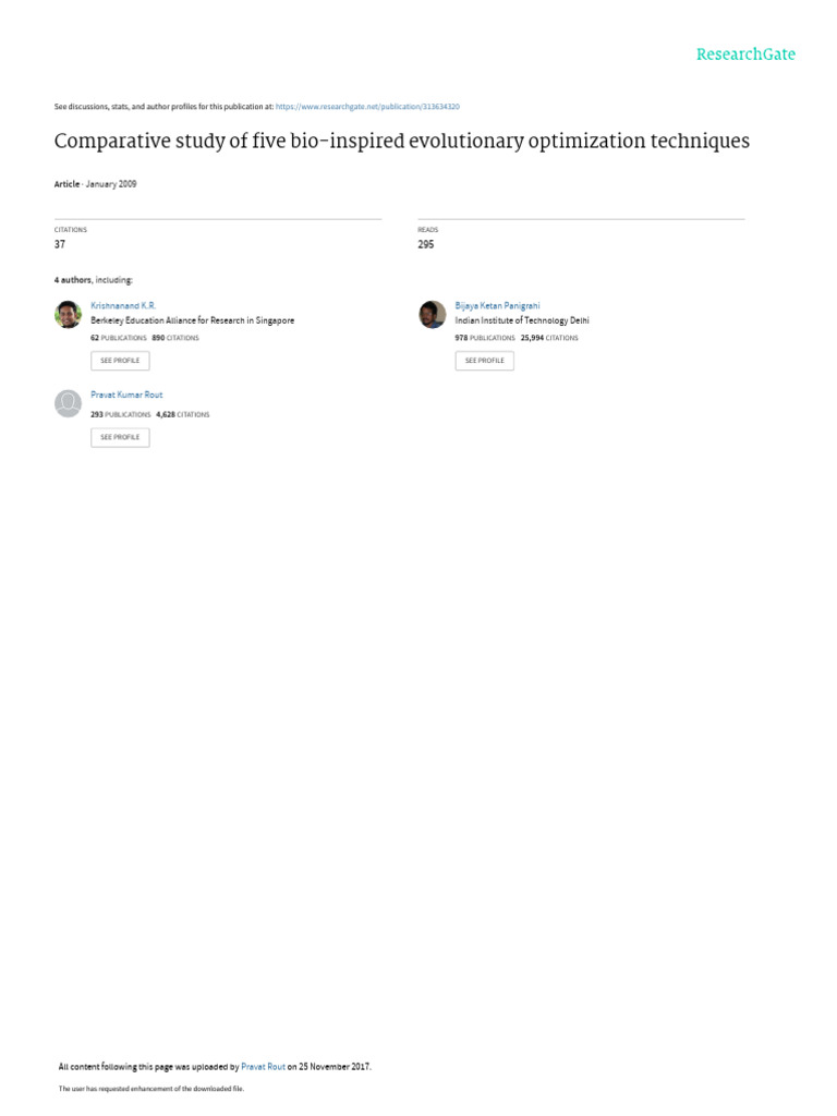 Comparative Study of Evolutionary Algorithms | PDF | Mathematical ...