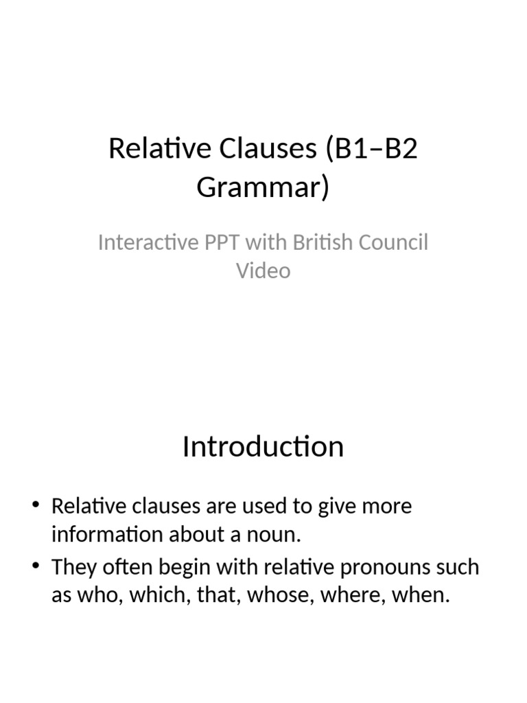 Understanding Relative Clauses in English | PDF