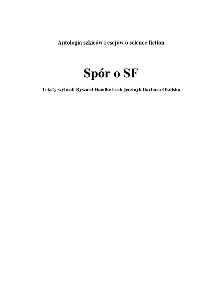 Opowiadanie Fantastyczno Naukowe Z Dialogiem