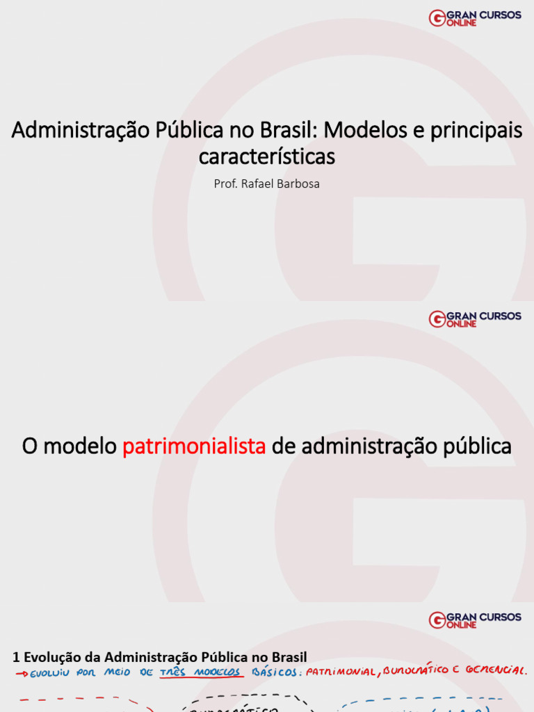 1 - Administração Pública No Brasil Modelos e Principais ...