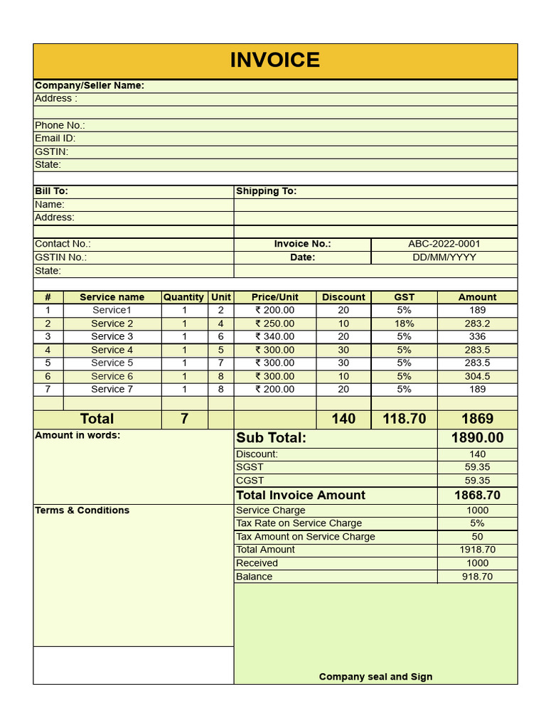 Detailed Invoice Breakdown and Summary | PDF