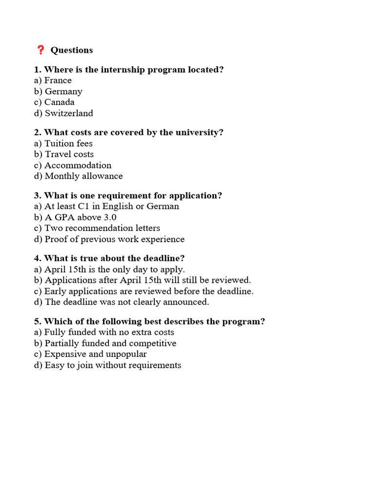 Internship Program Application Guide | PDF