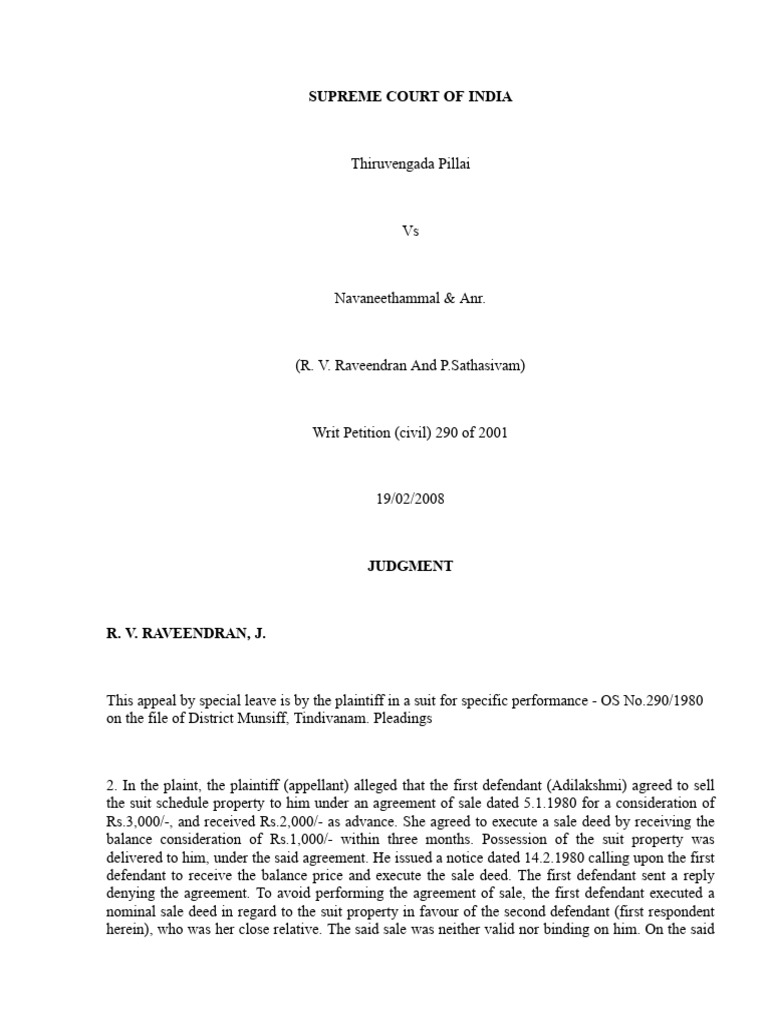Supreme Court Ruling on Sale Agreement | PDF | Lawsuit | Burden Of ...
