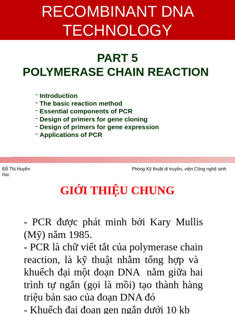 Part 5 Polymerase Chain Reaction | PDF