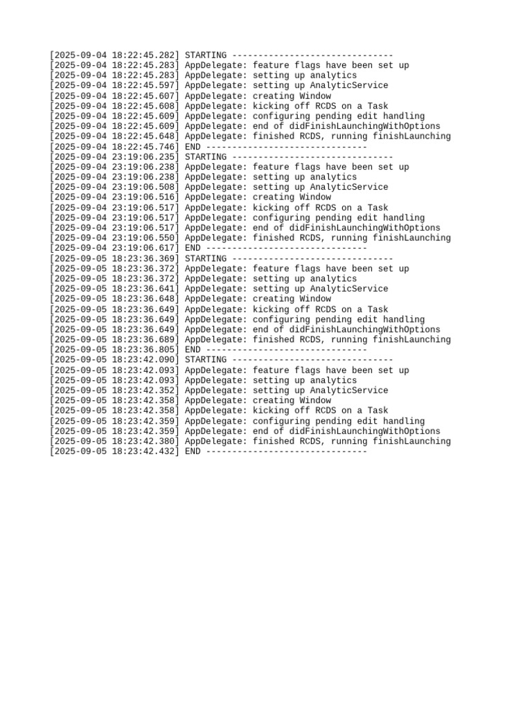 AppDelegate Launch Process Logs | PDF | Software | Microsoft Windows
