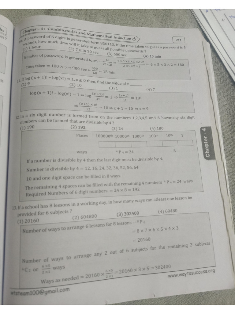 11th Maths 4th Chapter | PDF