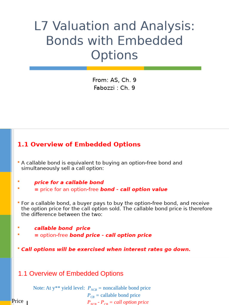 Valuation of Callable and Putable Bonds | PDF | Bonds (Finance ...