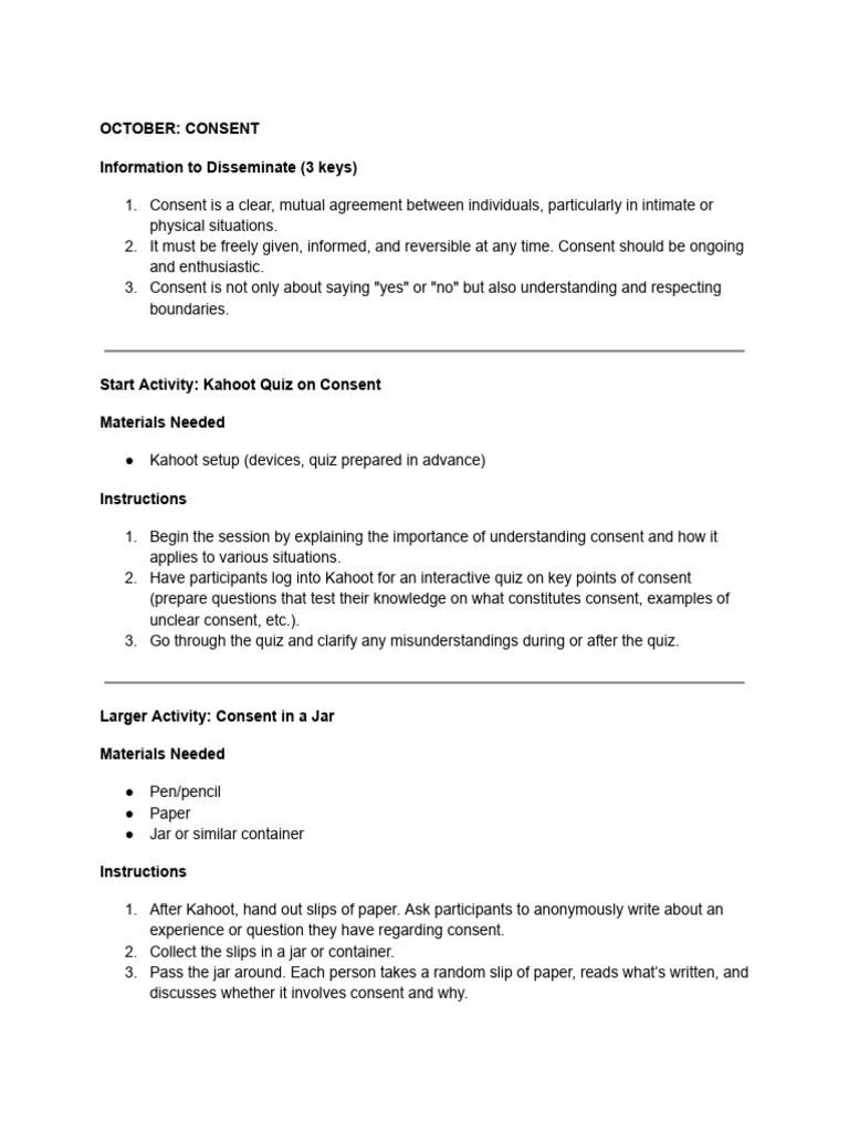 October Consent | PDF
