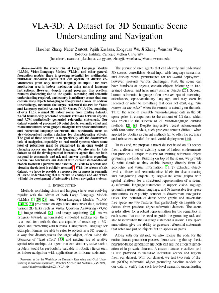 VLA-3D: A Dataset For 3D Semantic Scene Understanding and Navigation ...