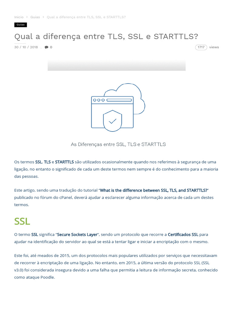Diferenças entre TLS, SSL e STARTTLS | PDF | Segurança da camada de ...