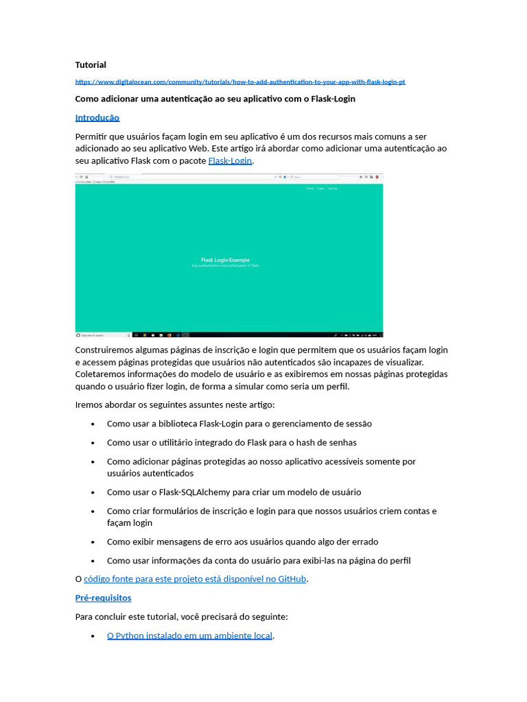 Autenticação com Flask-Login | PDF | Autenticação | Fazer login