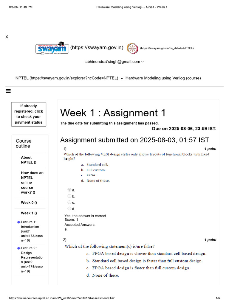 Hardware Modeling Using Verilog - Unit 4 - Week 1 | PDF | Computing ...